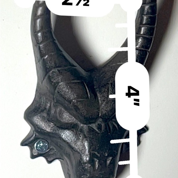 midevil fantasy Renaissance dragon hook, wrought iron 2"x4 metalwork blacksmith - Picture 5 of 11